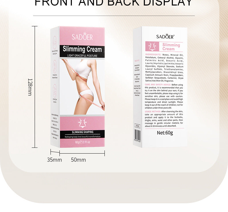 Slimming Cream SADOER Body Shaping Care Products  Foreign Trade Live Streaming Skincare Manufacturer Wholesale