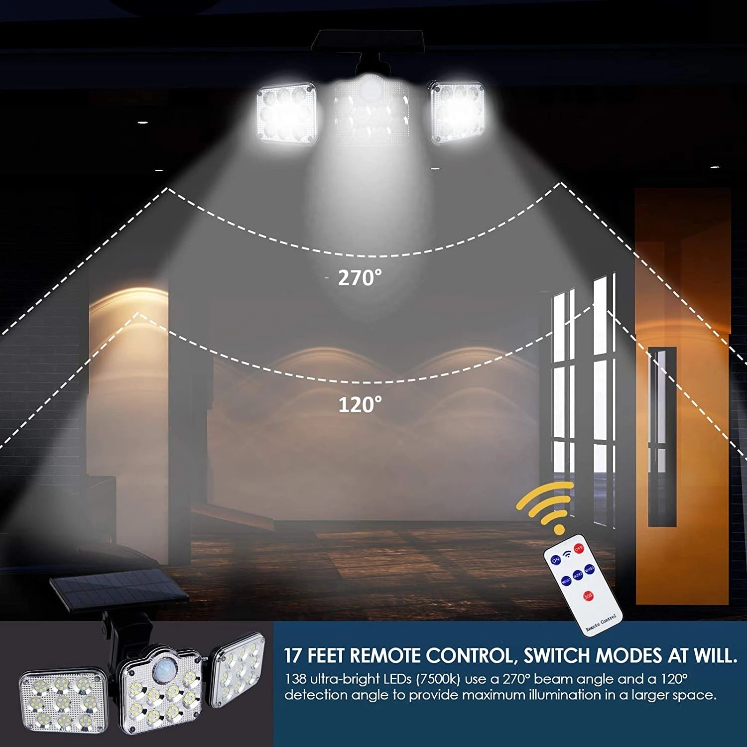 Specialized Outdoor Solar Wall Light LED Split Light Garden Light Garden Light Human Body Sensor Light Street Light