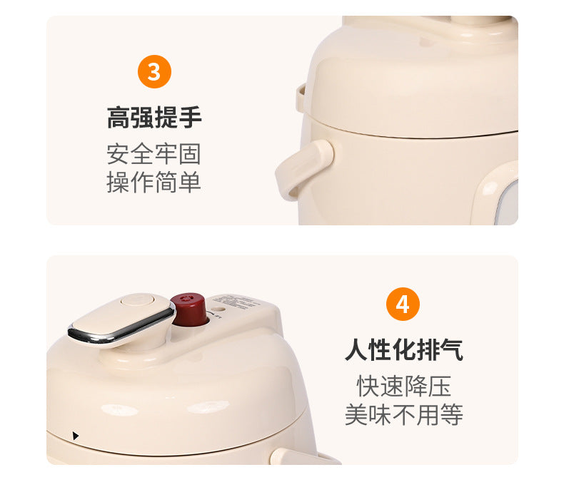 Factory Export  Household2.5L Electric Pressure Cooker Large Capacity Rice Cooker Multi-Function Wholesale Pressure Cooker