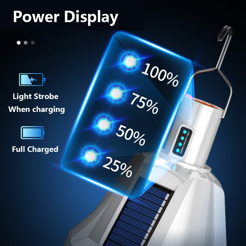 New tent light solar rechargeable bulb light for outdoor camping LED Tent light Portable Emergency Light