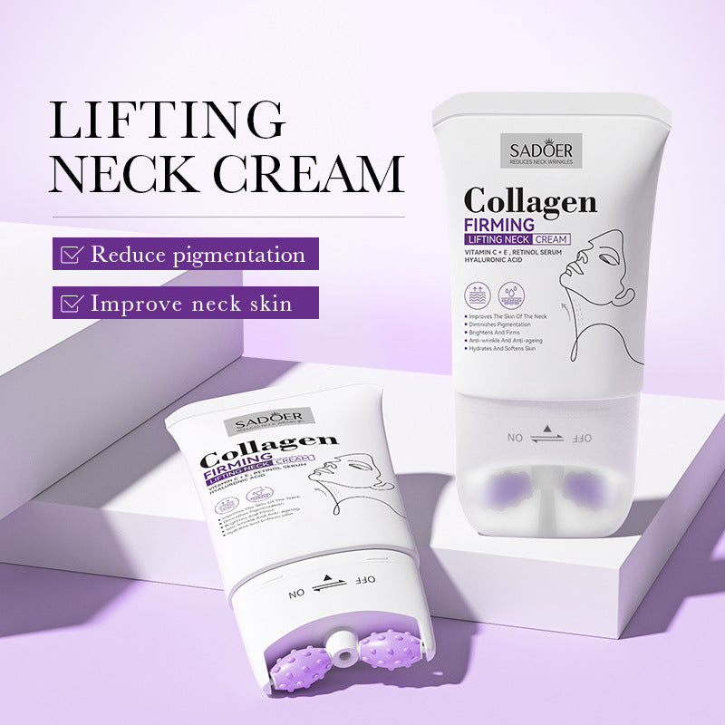 Collagen Neck Cream110ml SADOER Firming Roller Neck Lifting Cream  Wholesale