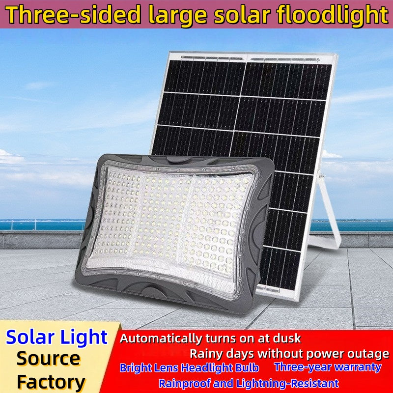 ABS Material Solar Flood Light Outdoor Super Bright Waterproof Garden Courtyard Light 1000W Indoor and Outdoor Lighting