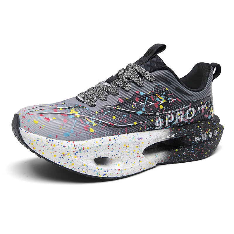 Autumn New Red Rabbit9Fluorescent Parent-Child Comfortable Sports Shoes High Elasticity Really Soft Sole Carbon Plate Wear-Resistant Running