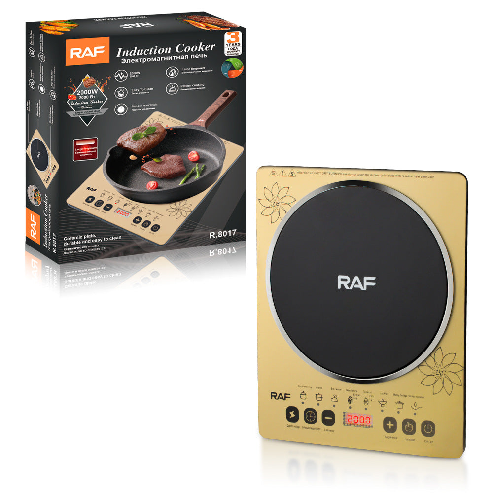 RAF European Standard Induction Cooker Household Multi-Functional High-Power Stir-Fry Hot Pot Induction Cooker Desktop Electric Stove Stir-Fry Cooking