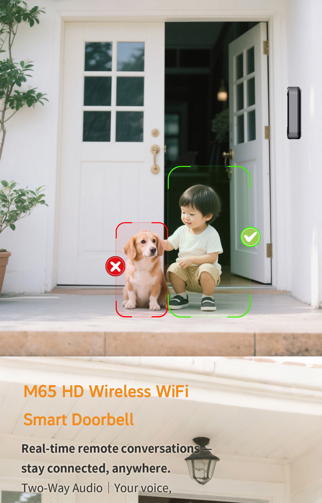 Low Power Consumption Wireless Visual Smart Doorbell Voice Intercom Home Alarm wifi Mobile Remote Electronic Cat Eye