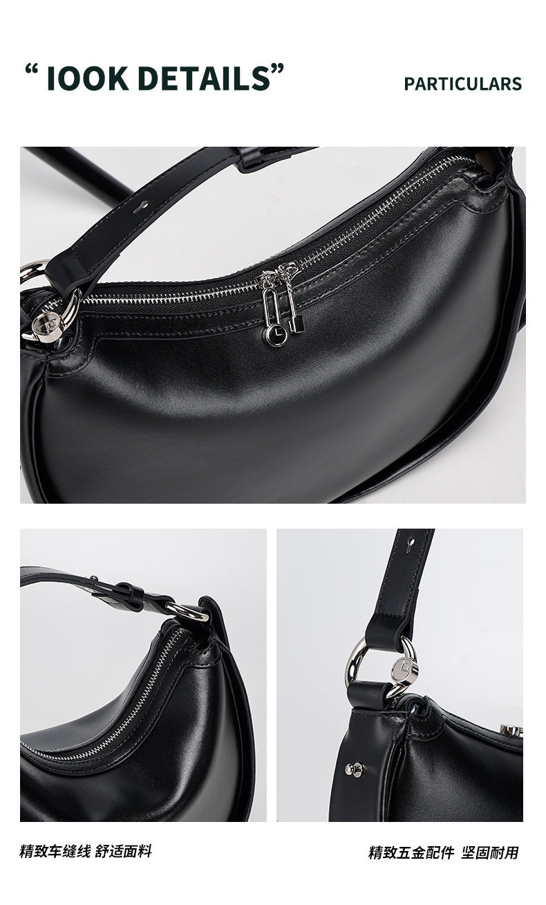 Niche Design Crescent Bag Style Underarm Bag2024New Simple Versatile Fashion Single Shoulder Crossbody Bag