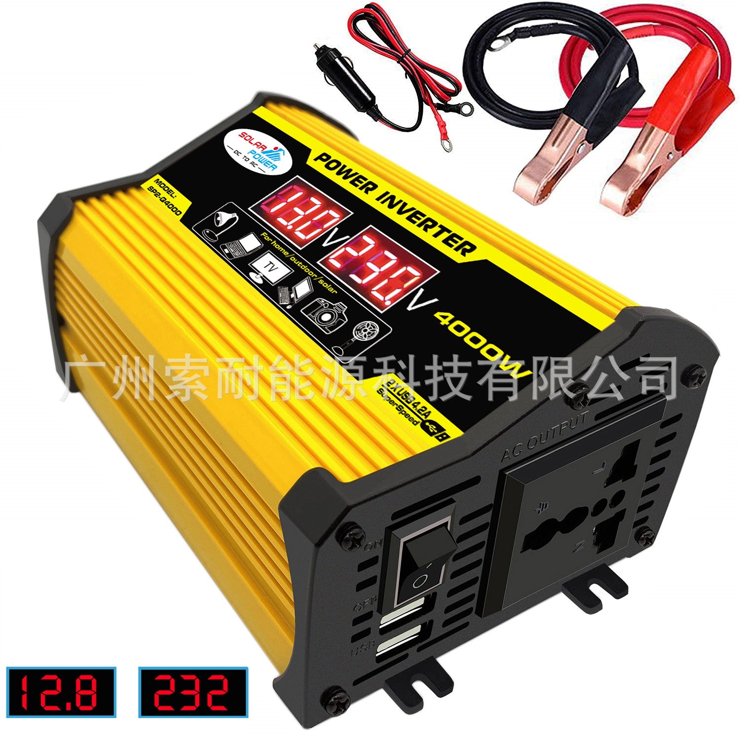 Automobile and Motorcycle Parts Car Inverter Power Supply300W Car Charger Adapter12V Turn110V/220V Vehicle Inverter