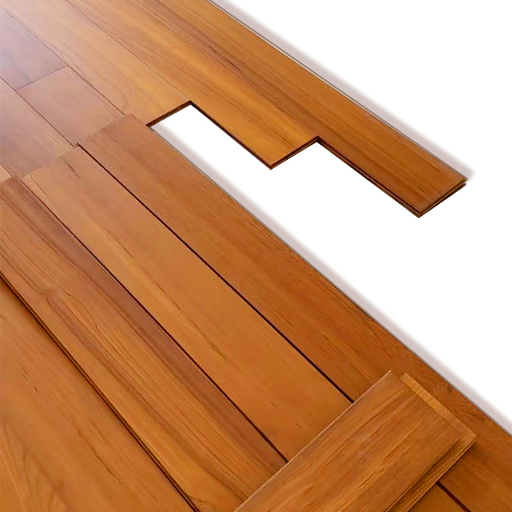 14mm Engineered Teak Herringbone Wood Flooring | Stable Construction | Custom Surface for Residential Outdoor Exterior Use |