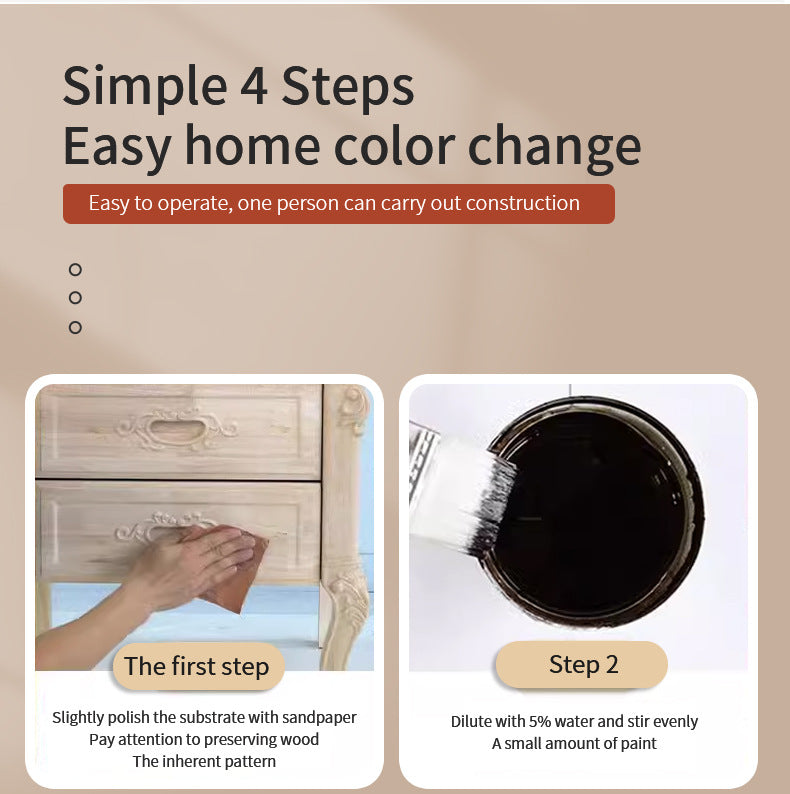 Water-based Wood Grain Paint Door, Window, and Cabinet Color Change Renovation Brightening Wood Wax Oil Antique Wood Imitation Distressed Latex Paint Manufacturer