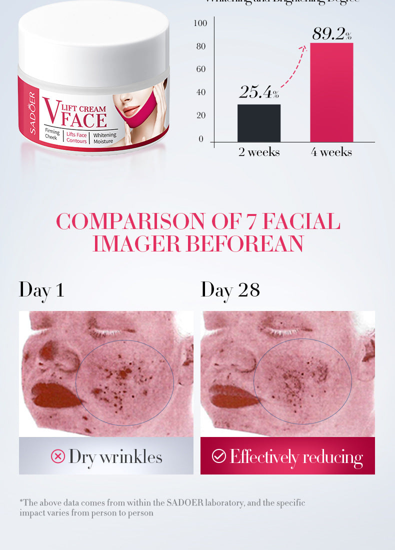V Face Tightening Cream30gSADOER Facial Lifting and Firming Skin Facial Cream  Foreign Trade Wholesale