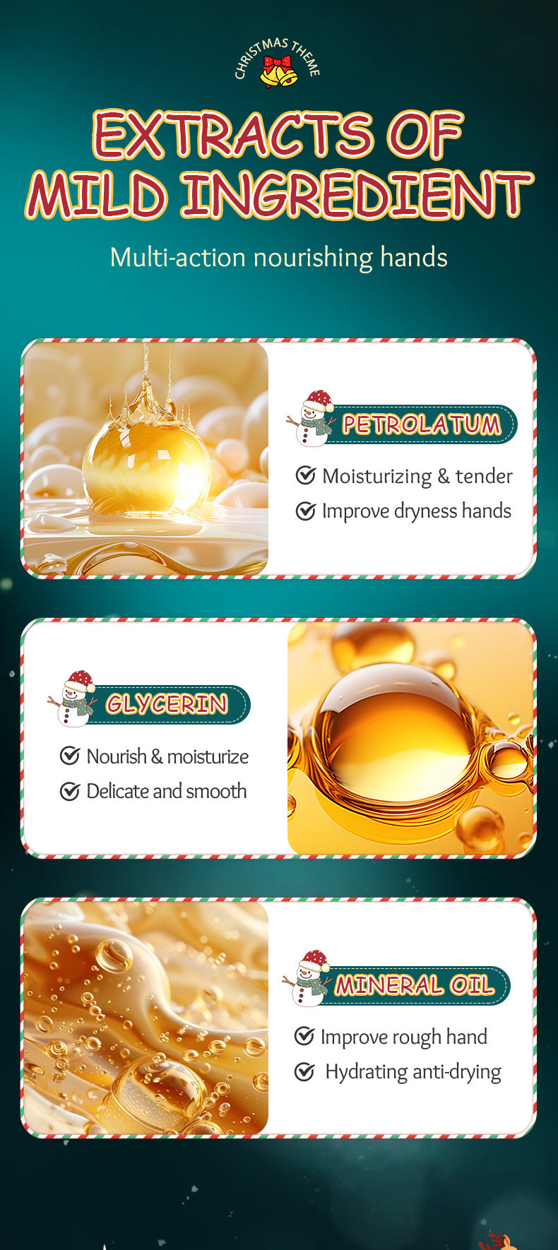 Christmas Kiwi Smooth Hand Cream SADOER Anti-chapped Moisturizing Hand Cream  Wholesale