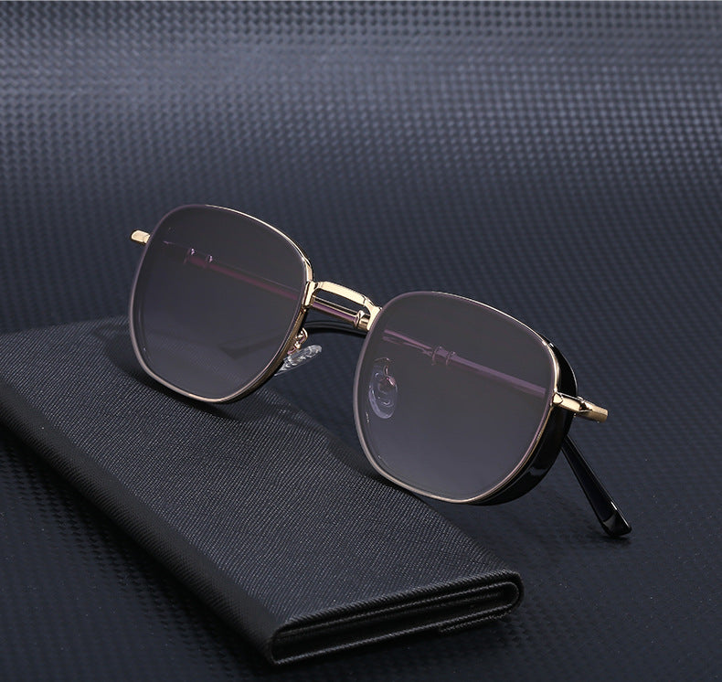 Vintage Steampunk Sunglasses for Men Small Square Frame Sunglasses Trendy Sunglasses Wholesale Driving Glasses shades