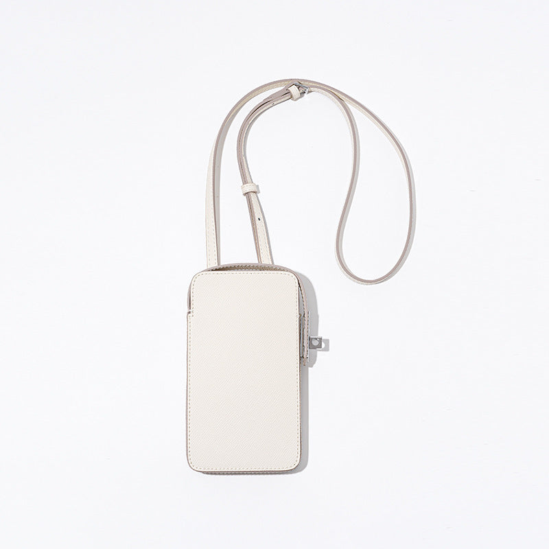 New Fashion Versatile Lock Buckle Phone Bag Solid Color Palm Print Box Bag Simple Mini Crossbody Bag for Women