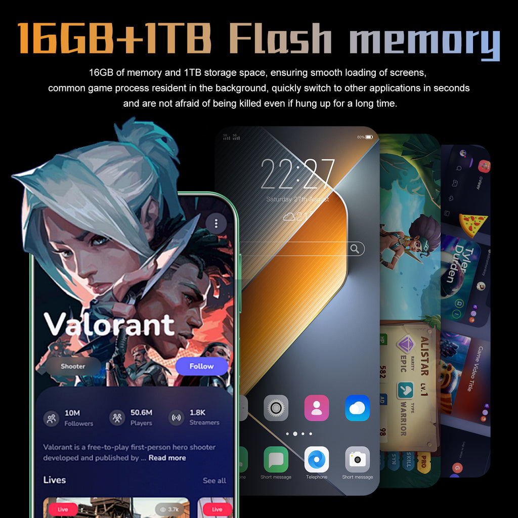 Hot-selling Mobile Phones Pova6 Pro Android Large Screen16+1T Smartphone In Stock Factory Price(Popular)