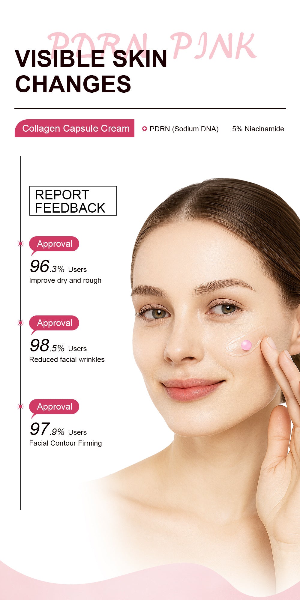 Specially designed Pink Collagen Particle Face Cream Firming Anti-Wrinkle Hydrating Moisturizing Jelly Face Cream logo