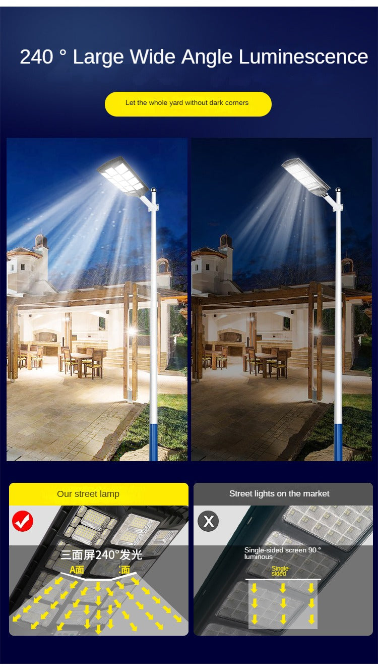 600W 800W 1000W High-Power Energy-Saving Outdoor Integrated Solar Lamp