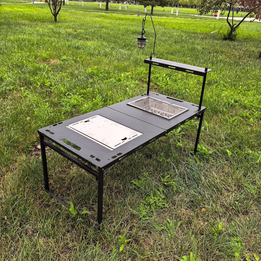 IGT Tactical Table Folding Table Camping Table Outdoor BBQ Hydraulic Rod Table Semi-Automatic Table Integrated Multi-Function Table
