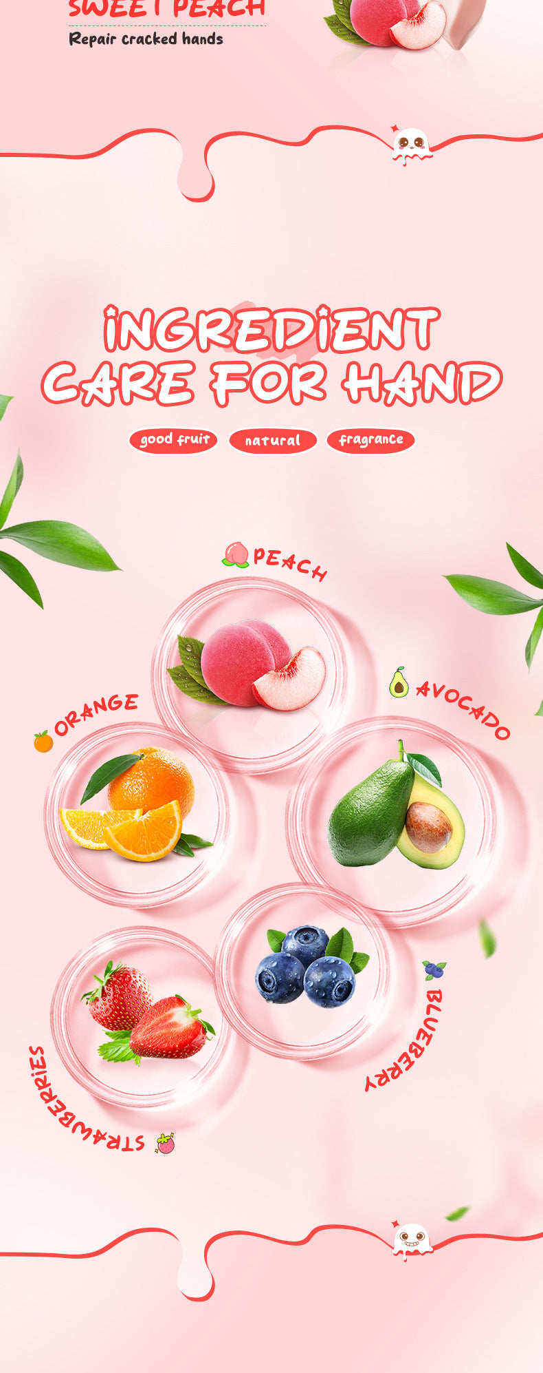 Fruit Hand Cream SADOER Ice Cream Series Moisturizing Autumn and Winter Hand Cream  Foreign Trade Wholesale