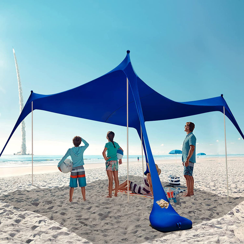 Outdoor Lawn Beach Lycra Canopy Tent Portable Lawn Camping Fishing Tent Outdoor Sun Protection Cooling Shade