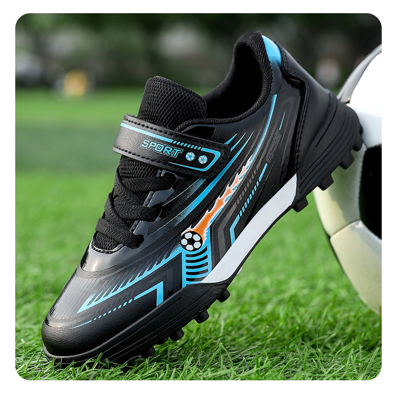 Professional Boys' Lightweight Breathable Training Shoes with Velcro for Primary and Secondary School Students2025Fashion Trendy Short Spike Sneakers