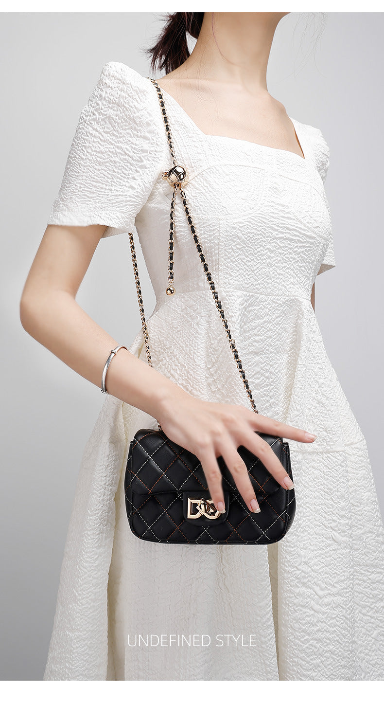 Original Design Quilted Chain Crossbody Bag for Women, Elegant Chanel Style Single Shoulder Bag, Versatile Crossbody Luxury Women's Bag