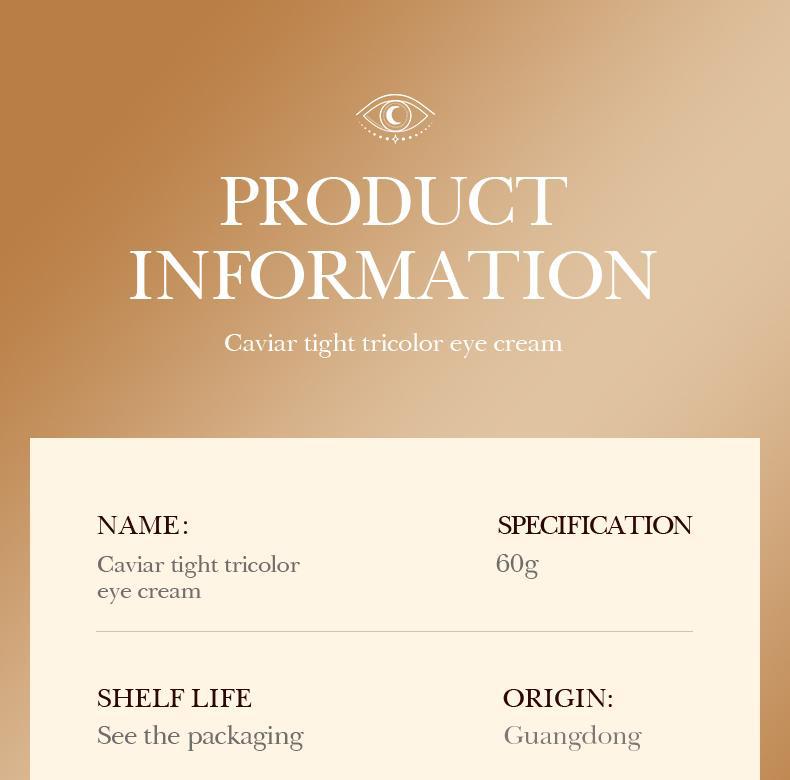 Caviar Eye Cream60g Three Colors Moisturizing Improve Dark Circles Eye Lines Eye Bags Export Manufacturer Wholesale