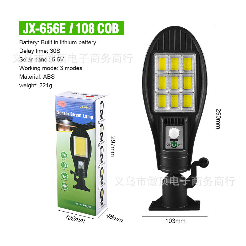 Outdoor Solar Light Human Body Sensing Wall Light Integrated Street Light with Remote Control Garden Light Waterproof Garden Light