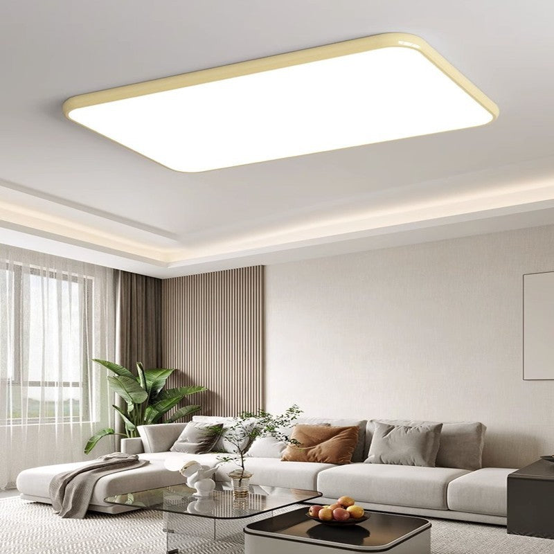 Cream style master bedroom lamp, round Nordic ceiling lamp LED Iron Art Study Lamp Creative Living Room Lamp Home Atmosphere