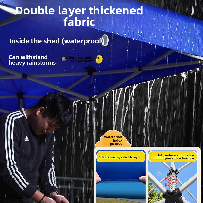 Outdoor Stall Tent Four-Leg Sun Umbrella Four-Corner Large Umbrella Extra Thick Hexagonal Frame Durable Market Sunshade