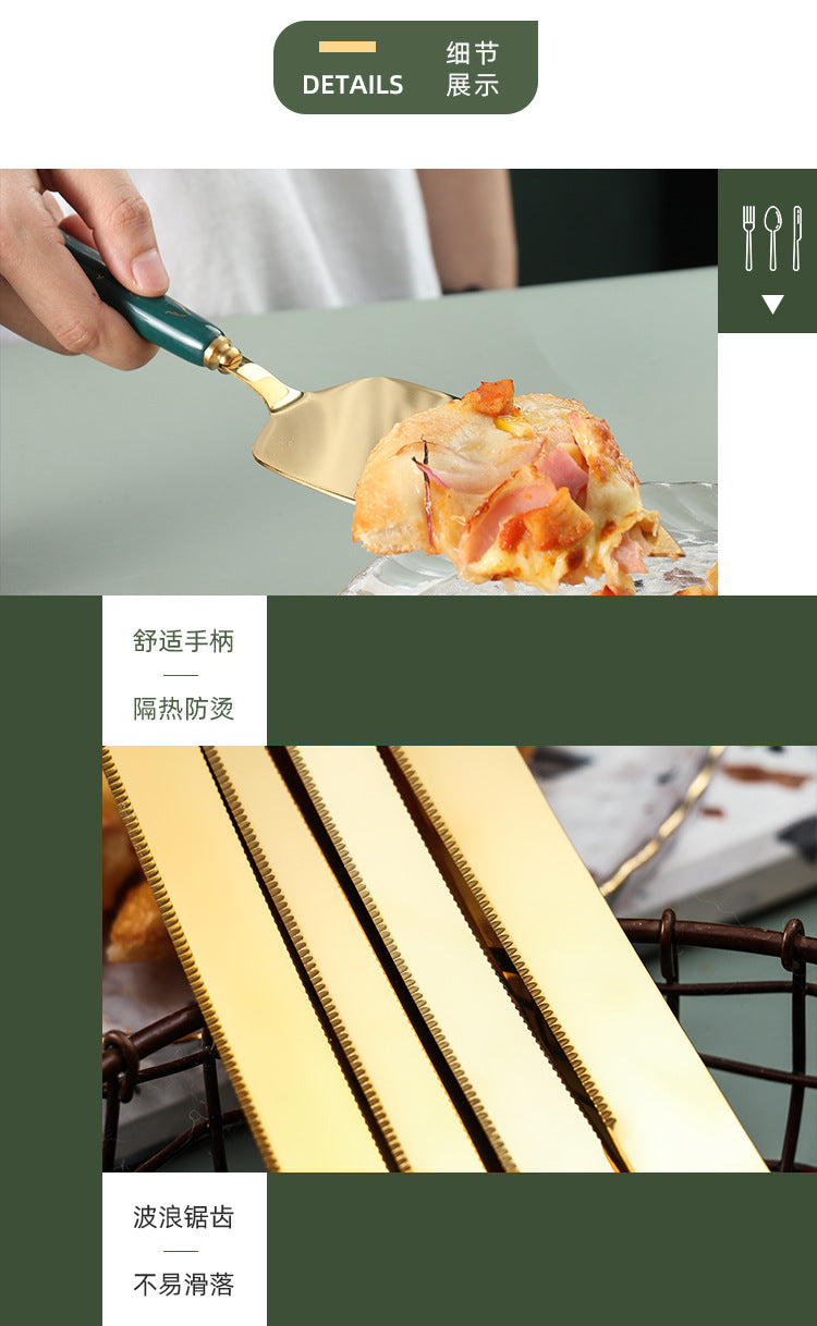 Ceramic Handle Stainless Steel Knife and Spatula Gift Set Creative Baking Tools Cheese Knife Butter Knife Cake Spatula Pizza Spatula