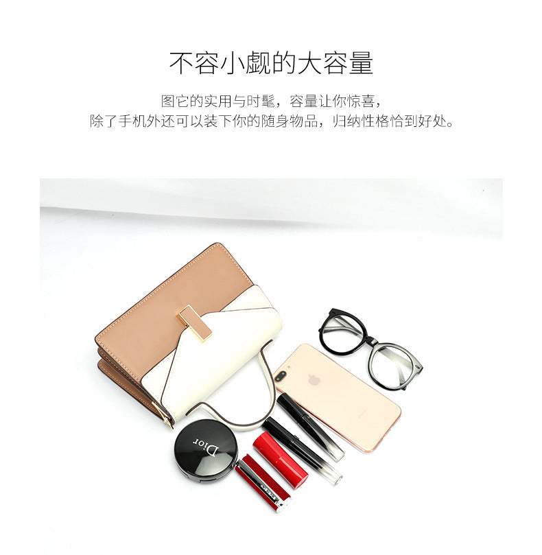 Factory Fashion Color-Block Crossbody Women's Bag Niche Versatile Handbag Elegant Small Square Bag Daily Commute Bag