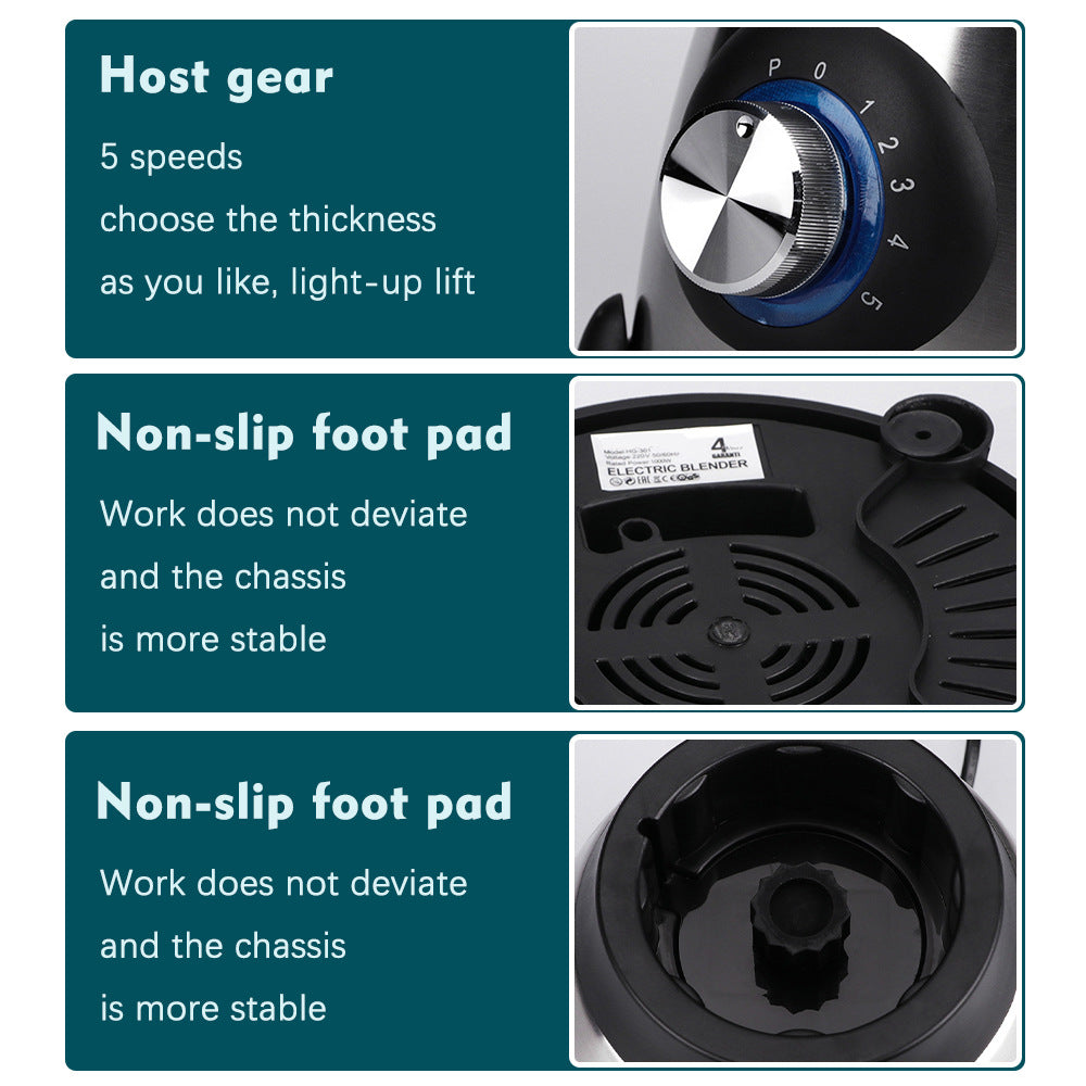 European Standard Smoothie Blender1.5L Household Juice Blender Meat Grinder Electric Soybean Milk Maker Blender Grinder