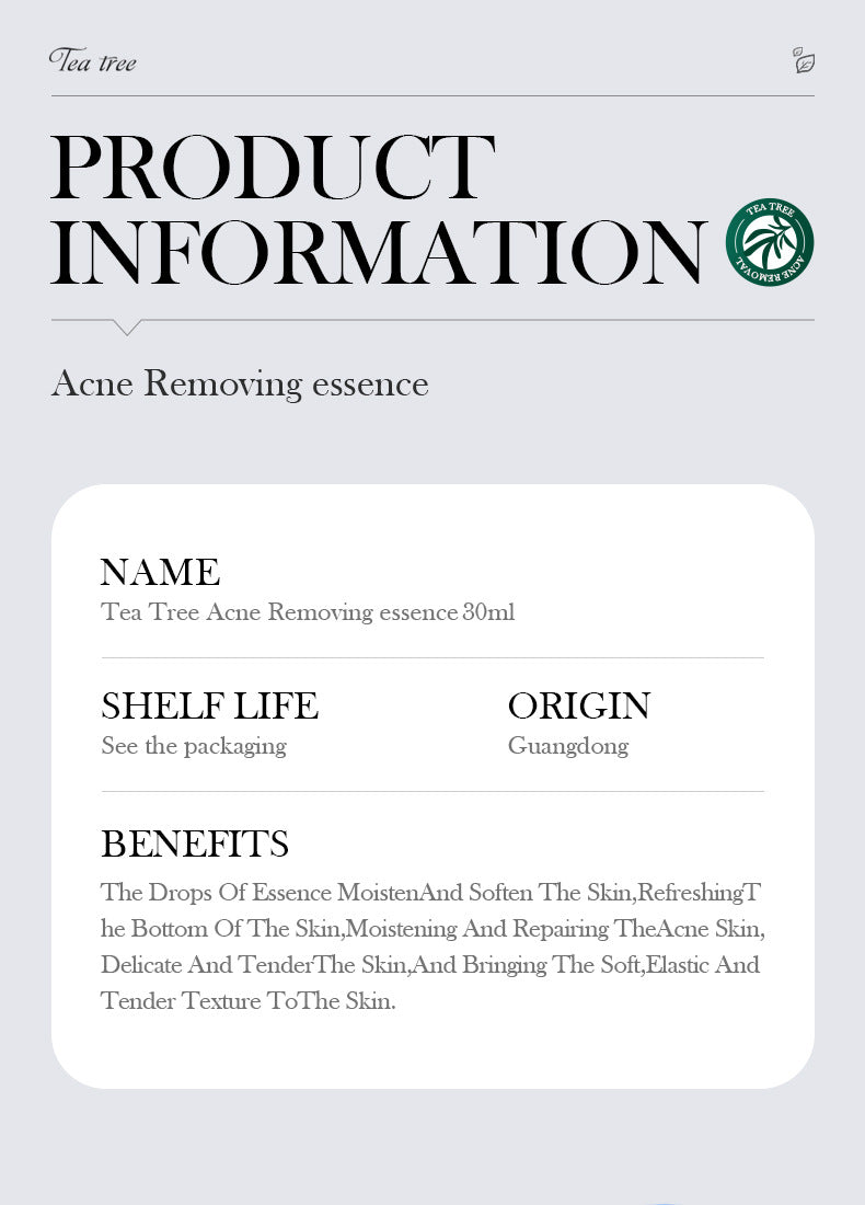 Tea Tree Skincare Set SADOER Cleansing, moisturizing, hydrating five-piece set for  foreign trade wholesale