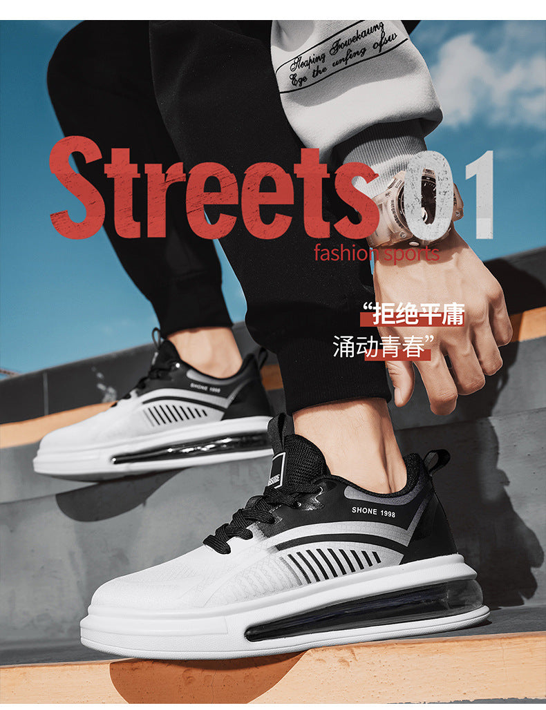 plus Size Spring New Comfortable Sports Shoes Casual Running Shoes Cushioned Lightweight Breathable Shock Absorption Trendy Shoes