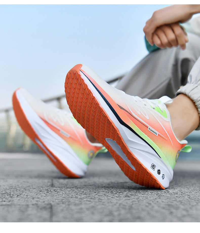 2025Large Size Marathon Running Shoes for Men and Women, Outdoor Aerobic Running, Lightweight and Breathable, Student Physical Test Running Shoes