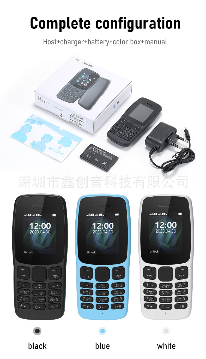 New model of Straight Button Telephone106Feature Phone105Low-end Elderly Phone TK Multi-card2G Mobile Phone GMS