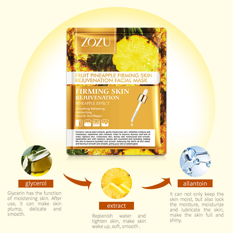 Cross-border Pineapple Face Mask25g  BIOAOUA Red Pomegranate Moisturizing Mask Cross-Border Foreign Trade Manufacturer Skincare Wholesale