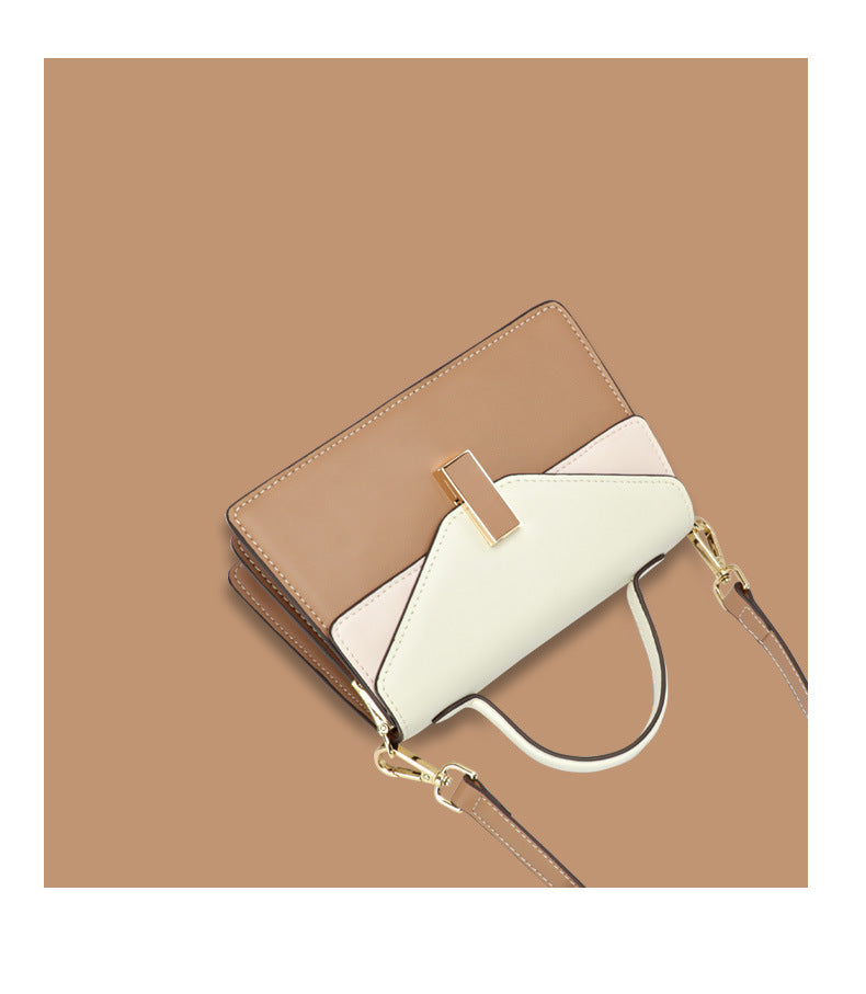 Factory Fashion Color-Block Crossbody Women's Bag Niche Versatile Handbag Elegant Small Square Bag Daily Commute Bag