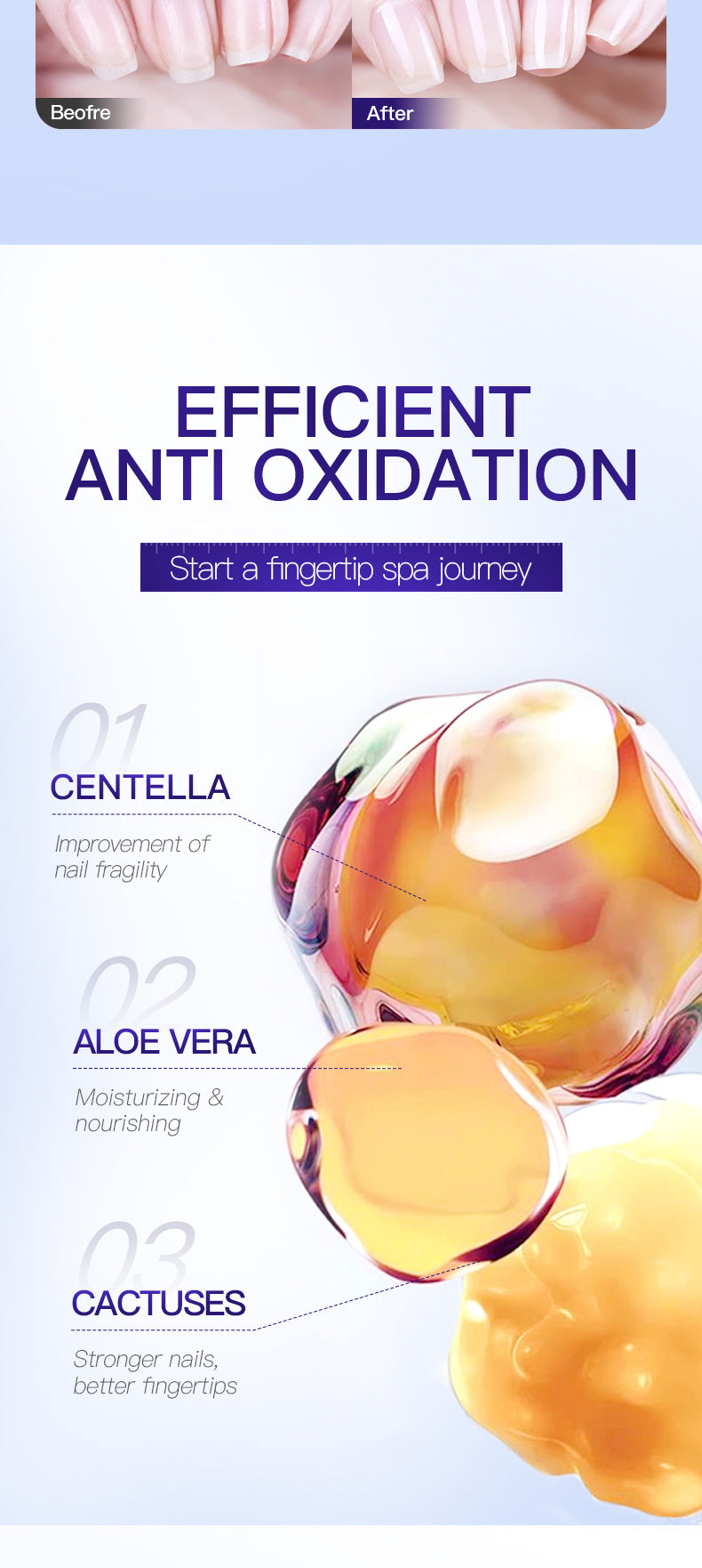 Moisturizing Nail Care Essence SADOER Skin rejuvenation and moisturizing essence liquid  wholesale
