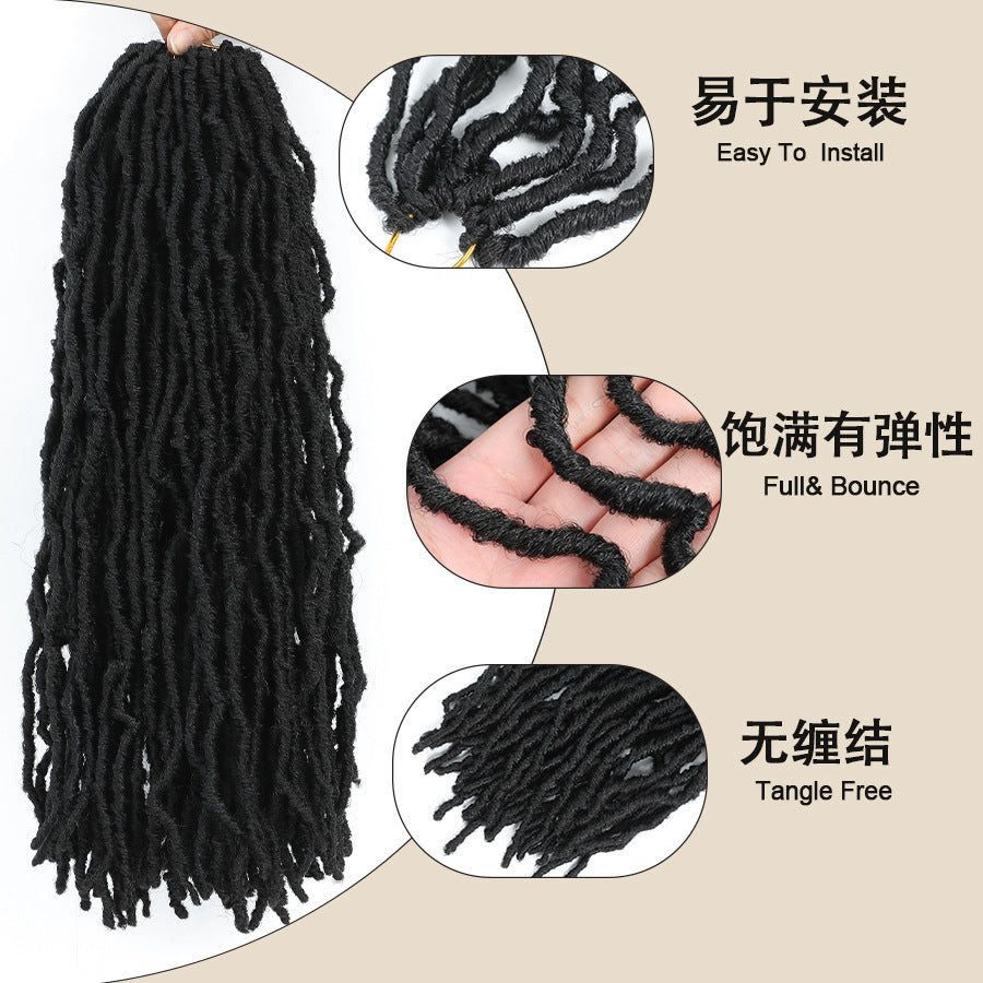 Earthworm Song Faux Locs Crochet Hair African Dreadlocks European and American Foreign Trade Synthetic Crochet Hair