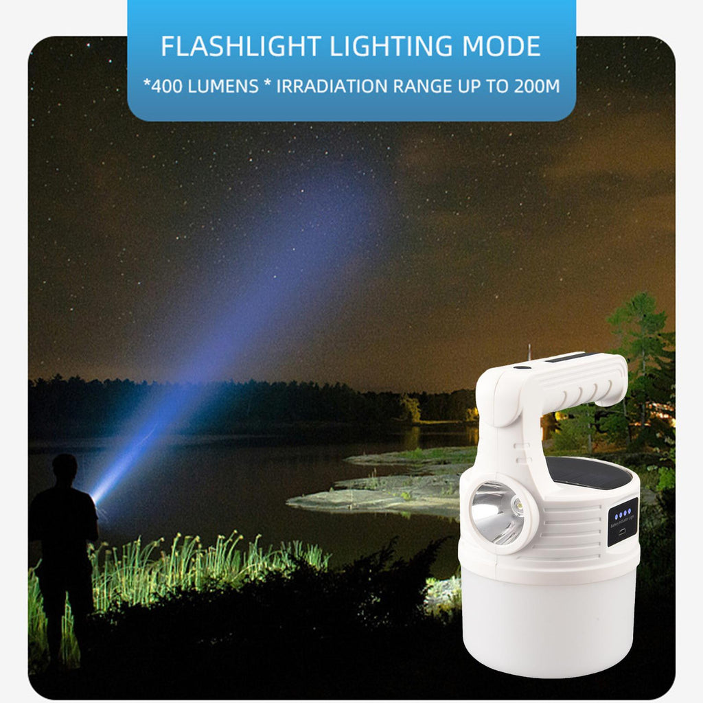 New Solar Light Rechargeable Tent Light Outdoor Camping Light LED Portable Camping Lantern USB Rechargeable Emergency Light