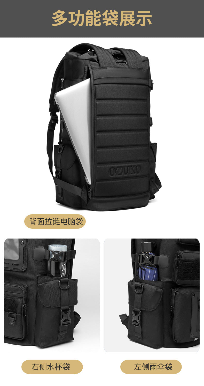 OZUKO Basketball Backpack Men's Large Capacity Waterproof Backpack Sports Bag Multifunctional Outdoor Trendy Brand Backpack