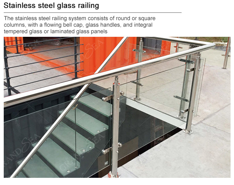 China Factory Cheap Stainless Steel Glass Balcony Railing Design