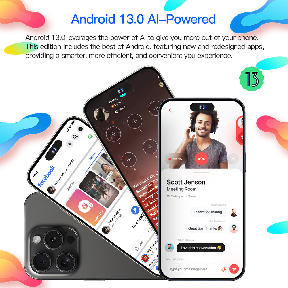 i15Pro Max Android Smartphone 7.3Extra-large Screen16+1T(Popular)