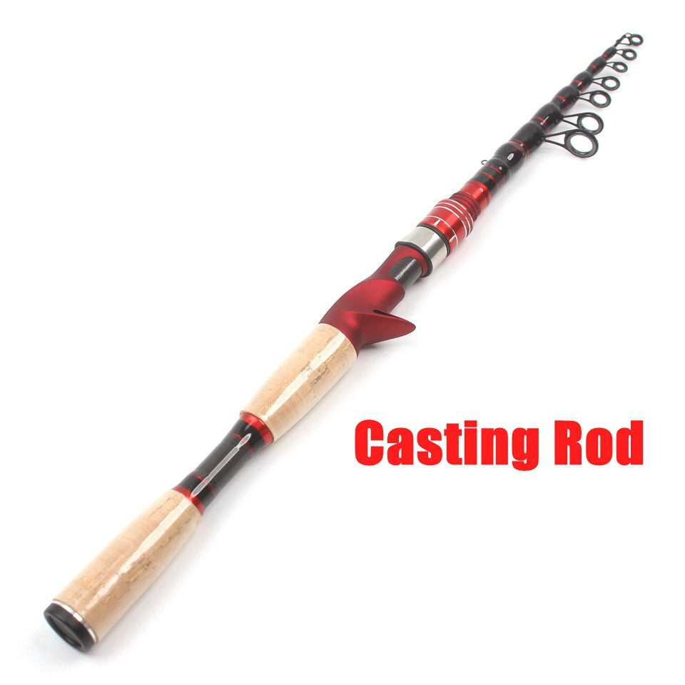 Ultra Short Ultra Light Portable Fishing Rod Carbon Fiber Telescopic Lure Rod Vibration Style Fashionable Lure Rod Lightweight Casting Small Sea Rod