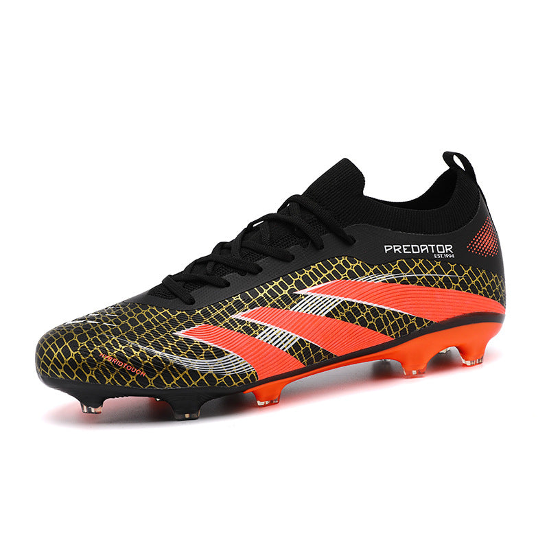 2025New Football Shoes for Men and Women, Youth Students, Fashionable and Comfortable, Long Spikes, Low-top, Factory Direct Sale