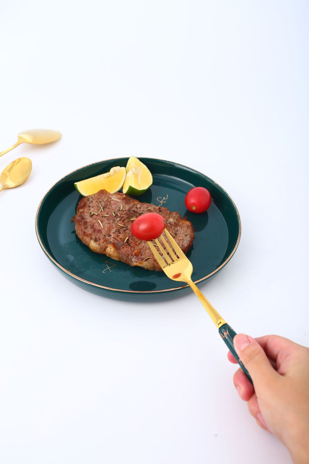 Stainless Steel Ceramic Tableware24Set of Western Cutlery Knife Fork Spoon Gift Box Nordic Style