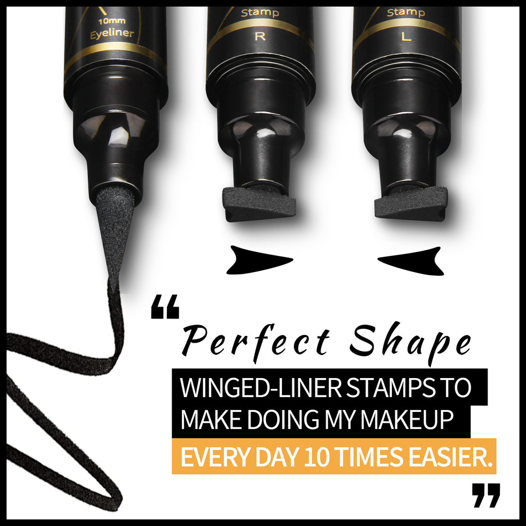 Double-ended Stamp Eyeliner Pen Waterproof Non-Smudge Pattern Stamp Eyeliner Pen Makeup Wholesale
