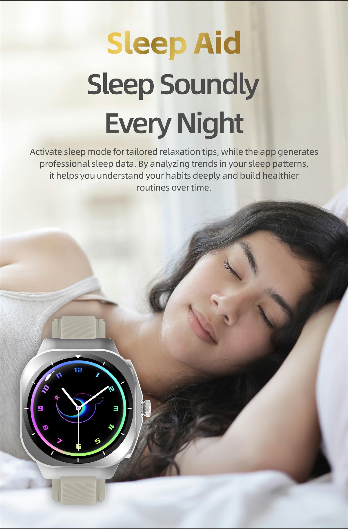 AIMB-Z19Smart Watch Bluetooth Call True Heart Rate Step Count Sleep Monitoring Hidden Earphones Sports Three-Proof