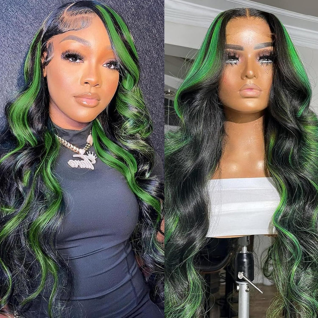 Highlight Ombre Lace Front Wig 13x6 Wavy Lace Glueless Wig